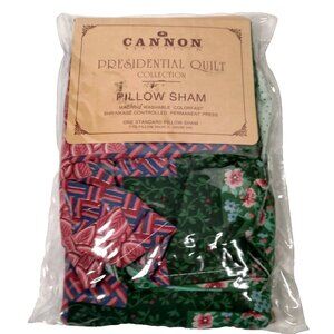 Vintage NOS Cannon Pillow Sham One Standard Presidential Quilt Floral Patch NEW